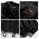 Man Fall Outfis Autumn Clothes Retro Creative Letter Print Jacket Boys Hip Hop Baggy Casual Jacket