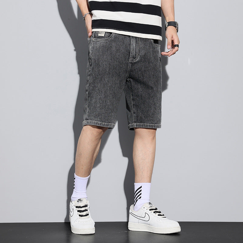Men Denim Shorts Thin Denim Shorts Men's Summer Loose Men's