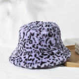 Vintage Check Bucket Hat Lamb Wool Bucket Hat