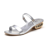 Women Open Toe Sandals Flats Spring Square Heel Peep Toe Solid Color Sandals