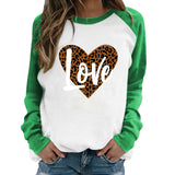 Valentine's Day T Shirt Long Sleeve Valentine's Day Women's Long Sleeve Long Sleeve Women's round Neck