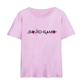 Squid Game Costume Wooden Man Printed Shirt Short Sleeve T-shirt