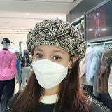 Yankee and Dogers Winter Hat Cap Autumn and Winter Beret Vintage Embroidered Hat