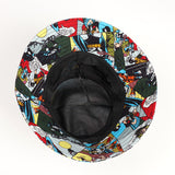 Bucket Hat Fishing Cap Cotton Print Fisherman Hat Cartoon Printing Comic Doraemon
