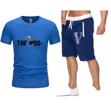 Vlone T Shirts & Shorts 2 Piece Set Rose Large V Printed Men'S And Women'S Loose Short-Sleeved T-Shirt