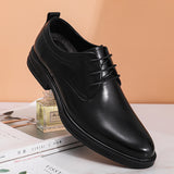 Derbies Shoes Summer Men's Casual Leather Shoes Men's Leather Business