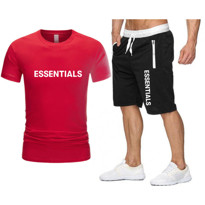 Fog Fear Of God T Shirt & Shorts 2 Piece Set Men'S Summer T-Shirt Sports Short Sleeve Casual
