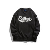 Man Fall Outfis Autumn Letters Printed Crew Neck Sweatshirt Casual Top Men