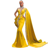 Long Homecoming Dresses Evening Dress Yellow Gold Sequins Dress Long Dress for Women