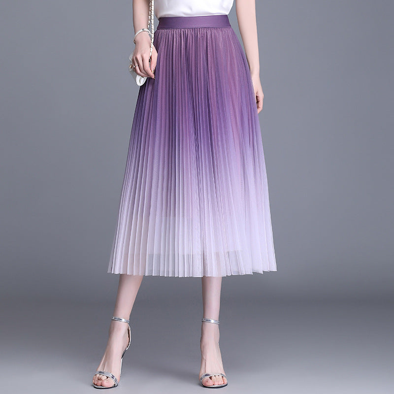 MIDI Mauve Skirt Women's Summer Mesh Skirt Summer