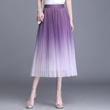 MIDI Mauve Skirt Women's Summer Mesh Skirt Summer