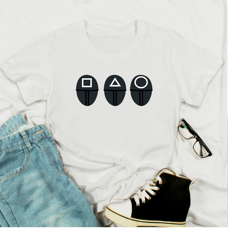 Squid Game Costume Printed Short-Sleeved Men's and Women's T-shirt