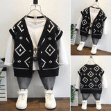 Toddler Boys Jackets Boys' Sweater Vest V-neck Cardigan