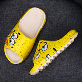 Mens Slide Large Size Summer Slippers Peep Toe Couple Sandals Fashionable Breathable Outdoor Beach Shoes