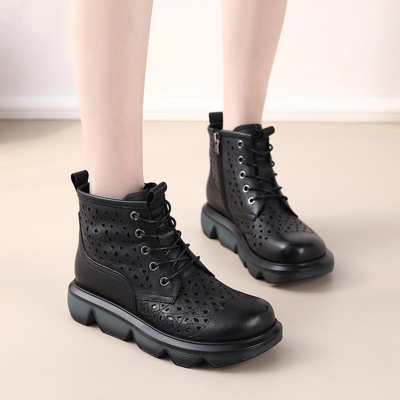 Highway Flat Sandals Summer Retro Sandal Boots Platform Muffin Women