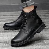 Men's Boots Work Boot Men Casual Hiking Boots Dr. Martens Boots Spring and Autumn Men's High-Top Trendy All-Matching