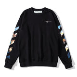 Off White Sweatshirts Autumn And Winter Head Graffiti Round Neck Sweater Loose