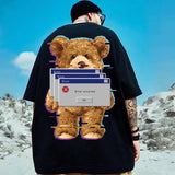 Men T-Shirts Cartoon Print Loose Half Sleeve
