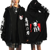 Anime Hoddies Anime Kimetsu No Yaiba Zipper Sweater