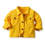 Children Jean Jackets Spring Denim Tie-Dyed Denim Jacket Ripped Jacket