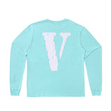 Vlone Sweatshirt Spring And Autumn V Printed Long Sleeve Men'S Women'S Pullover