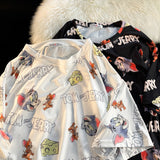 Tom And Jerry T Shirt Cartoon Cat And Mouse Printed Loose