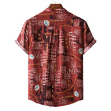 Camp Collar Shirt Short Sleeve Shirt Print