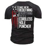 Man T Shirt Cotton round Neck Heat Transfer Patch T-shirt