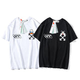 Off White T Shirt Mickey Mouse Off T Shirt Ow Short Sleeve Cartoon Printed Round Neck Male And Female Couples Wear Base Shirt Half Sleeve Tshirt Owt