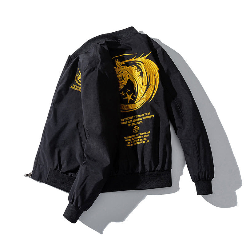 Varsity Jacket Men'S Coat Spring And Autumn Jacket Embroidered Baseball Uniform