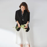Gloria Vanderbilt Loose Wide Shoulder Wide Version 3/4 Sleeve V-neck