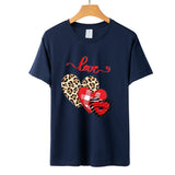 Valentine's Day T Shirt Short-Sleeved Men's and Women's Letter Printed T-shirt Top
