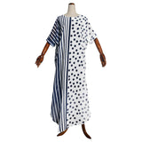 African Dashiki Dress Stripe Polka Dot Dress