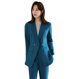 Interview Suit Women's Blue Slim Fit Suit Trousers