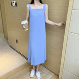 MIDI Mauve Wrap Dress Niche Chiffon Temperament Camisole Dress Women's Summer Dress
