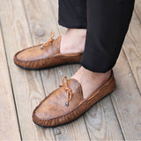 Men's Loafers Relaxedfit Slipon Loafer Men Shoes Men's Retro Personalized Casual Shoes Spring and Summer Leather Shoes Men