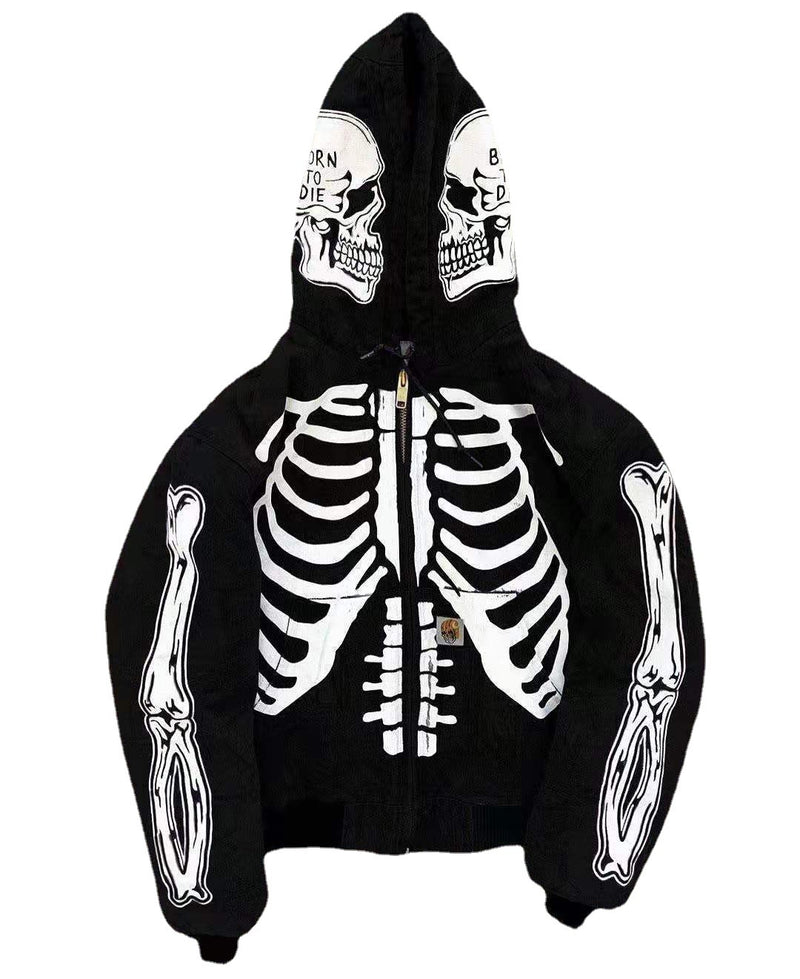 Skull Apparel Skull Hooded Sweater Cardigan