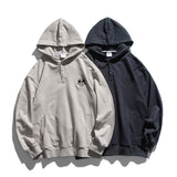 Man Fall Outfis Autumn Simple Solid Color Hooded Sweater Men's Street BF Loose Couple Pullover Hoodie
