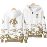 Anime Hoddies Original God Anime Clothing Zipper Hooded Sweater