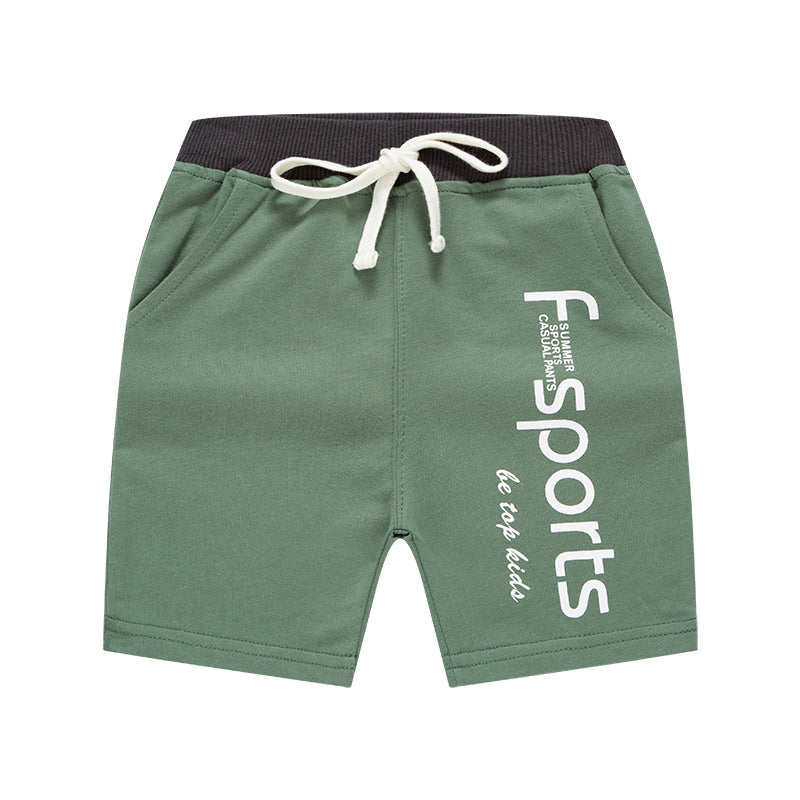 Boy Shorts Summer Children's Shorts Fifth Pants Korean Style Boys' Letter Sports Pants