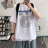 Men T-Shirts Loose round Neck Half Sleeve