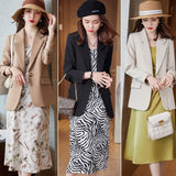 Interview Suit Women Khaki Autumn Blazer Spring and Autumn Leisure