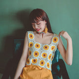 Coachella Music Festival Outfits Cutout Sling Vacation Knitted Vest