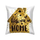 Valentine's Day Pillow Covers 4 Piece Random Styles Together, White Gold Color Love Valentine's Day Cushion Case Bedside Pillow Cover