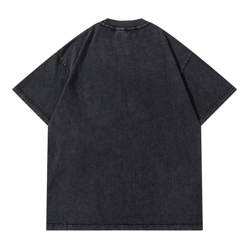 Skull T Shirt Abstract Printing Loose