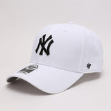 Dodgers and Yankees Baseball Cap 47brand Baseball Hat Men's Hard Top Big Logo NY Embroidered Wine Red