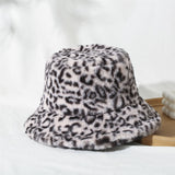 Vintage Check Bucket Hat Lamb Wool Bucket Hat