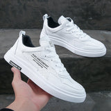 Flat Shoes Summer Microfiber White Shoe Skateboard Shoes Men 'S Fashion Casual Shoes