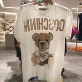 Moschino T Shirt Teddy Bear Printed Round Neck T-Shirt