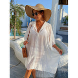 Coachella Music Festival Outfits Loose White Shirt Beach Bikini